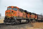 Tied down grain train